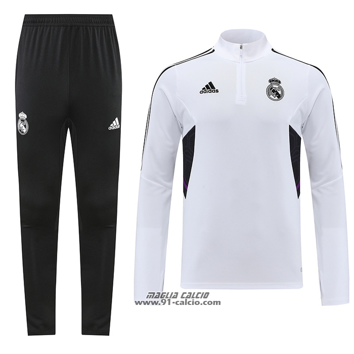 Tuta da Track Felpa Real Madrid 2022-2023 Bianco